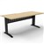 DESK RAPID SPAN DESK METAL 1500 X 750 X 730MM BLACKNATURAL OAK WITH MODESTY PANEL 