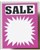 SIGN SALE 12112 SPLASH FLUORO PINK 120MM X 180MM 100PK