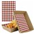 GREASEPROOF LUNCH PAPER DELI WRAP GINGHAM REDWHITE PRINTED 190MM X 310MM 200PK