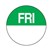 FOOD GRADE LABEL ROLL 24MM ROUND FRIDAY 1000PK