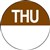 FOOD GRADE LABEL ROLL 24MM ROUND THURSDAY 1000PK