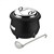 SOUP URN KETTLE 10L BLACK WITH STAINLESS STEEL BOWL
