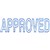 STAMP SELF INKING PRE INKED OFFICE STAMP  APPROVED  BLUE INK