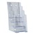 BROCHURE HOLDER DEFLECTO STANDARD  77701 HOLDER DL FOUR TIER CLEAR