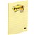 POST IT 3M 660 POSTIT 98MM X 149MM RULED LINED PAD YELLOW EACH1 PACK12