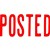 STAMP XSTAMPER SELF INKING PRE INKED MESSAGE STAMP  POSTED  RED INK