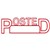 STAMP SELF INKING PREINKED  POSTED  WITH ROOM FOR DATE RED INK