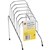 FILE RACK STEP FILE ORGANISER 6 SLOTS SMALL CHROME  SILVER