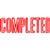 STAMP SELF INKING PRE INKED MESSAGE STAMP  COMPLETED  RED INK
