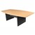 OXLEY CONFERENCE TABLE BOAT SHAPED 1200 X 2400 X 730MM BEECHIRONSTONE