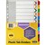 DIVIDERS A4 MANILLA BOARD TAB INDEX FINANCIAL YEAR JULYJUNE ASSORTED COLOURS
