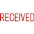 STAMP XSTAMPER SELF INKING PRE INKED 1116 MESSAGE STAMP  RECEIVED  RED INK