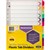 DIVIDERS MARBIG INDEX REINFORCED MANILLA JANDEC TAB A4 FLUORO ASSORTED