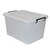 STORAGE BOX ITALPLAST I424 BOX WITH ROLLERS 55 LITRE CLEAR 