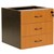 OXLEY 3 DRAWER FIXED PEDESTAL 472 X 470 X 450MM BEECHIRONSTONE