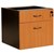 OXLEY 1 DRAWER AND 1 FILE FIXED PEDESTAL 472 X 470 X 450MM BEECHIRONSTONE