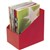 BOOK BOX MARBIG MAGAZINE FILE LARGE RED 5PK
