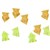 QUARTET EXTRA STRONG MAGNETIC TRIANGLES GREENORANGE 10PK