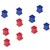 MAGNET QUARTET EXTRA STRONG MAGNETIC SQUARES REDBLUE 10PK