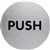 SIGN  PUSH  DURABLE PICTOGRAM SIGN PUSH 65MM STAINLESS STEEL