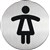 DURABLE SIGNAGE WC WOMEN LADIES TOILET 83MM