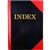 NOTEBOOK CUMBERLAND 43130 GLOSS COVER RULED A5 NOTE BOOK  BLACK  RED 100 LEAF INDEXED