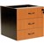 RAPID WORKER FIXED PEDESTAL 3 DRAWERS BEECHIRONSTONE