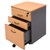 PEDESTAL DRAWER MOBILE RAPIDLINE 3 DRAWERS LOCKABLE 690 X 465 X 447MM BEECH  IRONSTONE