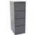 GO STEEL FILING CABINET 4 DRAWERS 1321 X 460 X 620MM GRAPHITE RIPPLE
