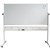 WHITEBOARD RAPIDLINE MOBILE DOUBLE SIDED PIVOTING 1500 X 900MM WITH PEN TRAY AND STAND
