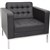 LOUNGE CHAIR RAPIDLINE VENUS1 SOFA SINGLE SEATER BLACK PU