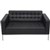 LOUNGE CHAIR RAPIDLINE VENUS2 SOFA TWO SEATER SOFA BLACK PU