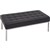 OTTOMAN STOOL FOOT RAPIDLINE VENUS ST STAINLESS STEEL FRAME BLACK PU