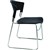 ZOLA CHAIR PLASTIC STACKING LINKING CHROME FRAME BLACK