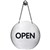 SIGN DURABLE PICTOGRAM SIGN OPENCLOSED WITH CHAIN 130MM STAINLESS STEEL