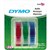 LABELLING TAPE DYMO EMBOSSING LABEL TAPE 1741671 9MM GLOSSY RED  GREEN  BLUE