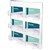 DEFLECTO WALL MOUNT BUSINESS CARD HOLDER 6 POCKET LANDSCAPE CLEAR