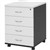 PEDESTAL DRAWER MOBILE OXLEY MP4 4 DRAWERS LOCKABLE 25MM TOPSIDE WHITEIRONSTONE