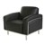 LOUNGE CHAIR YS DESIGN YS901 SIENNA ONE SEATER CHROME FRAME PU COVER BLACK