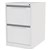 MERCURY METAL FILING CABINET 2 DRAWER WHITE SATIN