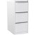MERCURY METAL FILING CABINET 3 DRAWER WHITE SATIN