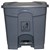 RUBBISH BIN WASTE PAPER GARBAGE WITH PEDAL LID 68 LITRE GREY