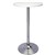RAPIDLINE CHROME BASE DRY BAR ROUND TABLE 1075 X 600MM WHITE