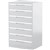 CABINET MULTI MEDIA STEELCO 7 DRAWER 1320 X 790 X 620MM SILVER GREY
