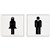 APLI MALEFEMALE SYMBOLS 900423 SELF ADHESIVE SIGN BLACK AND WHITE TWIN PACK