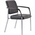 BURO LINDIS VISITOR CHAIR 4LEG BASE UPHOLSTERED BACK ARMS DILLON PU BLACK