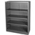 BOOKCASE SHELVING STEELCO OPEN 3 SHELF 1200 X 900 X 400MM GRAPHITE RIPPLE