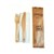 WOODEN CUTLERY SET KNIFE  FORK  NAPKIN WRAPPED IN PAPER HYGIENE PACK 500PK