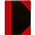 NOTEBOOK SPIRAX NOTE BOOK CASEBOUND RULED 100 LEAF A7 BLACKRED