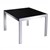 COFFEE TABLE RAPID GLASS AND CHROME 600 X 600MM